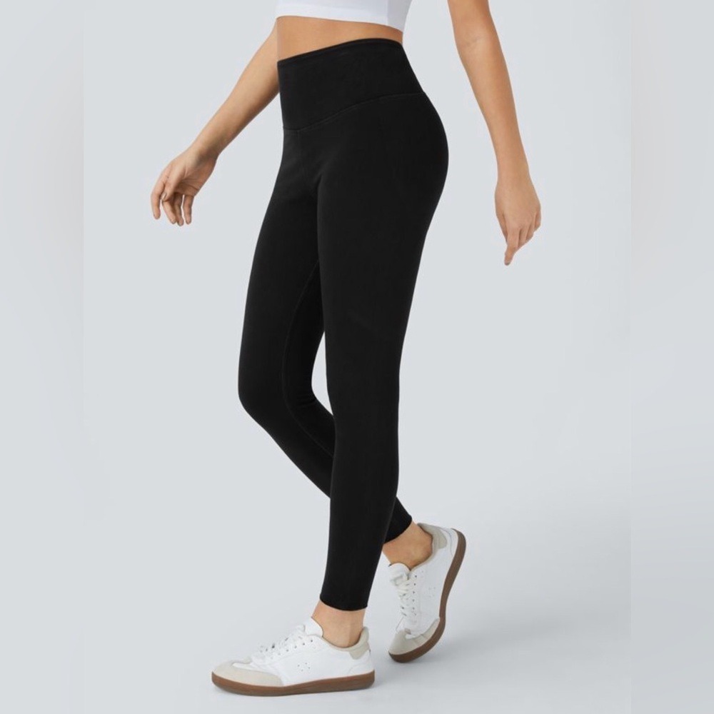Halara Flex™ High Waisted Denim Casual Leggings in Black Denim Size M